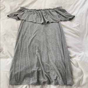 Strapless, off the shoulder dress